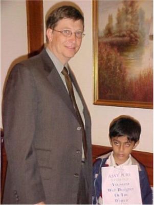Precedenti illustri: il piccolo genio Ajay Puri incontra Bill Gates